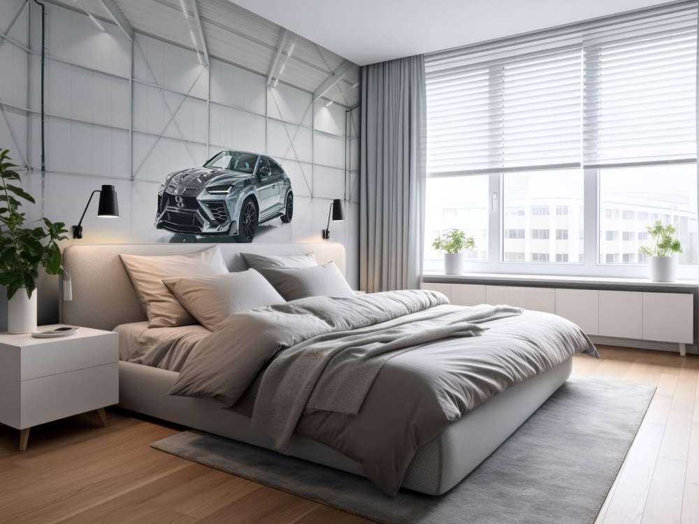 Lamborghini i hvid hal