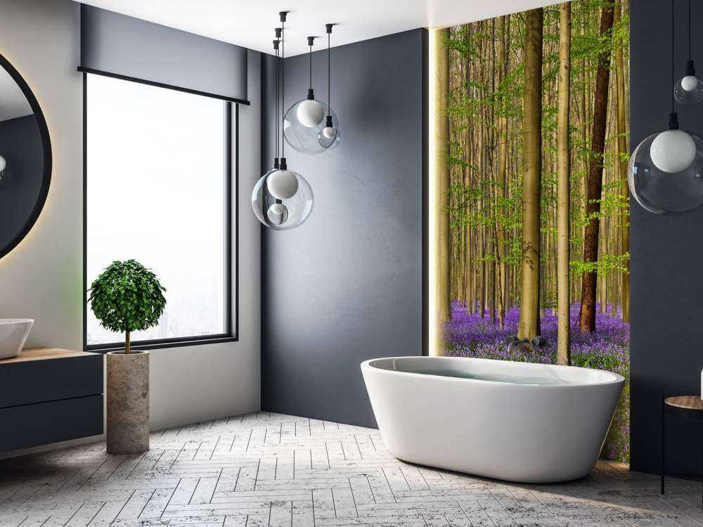 Skov med skovhyacinter