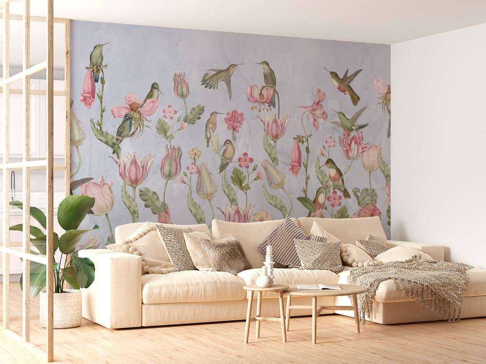 Forår Kolibri Symfoni - Pastel Blå Serenade