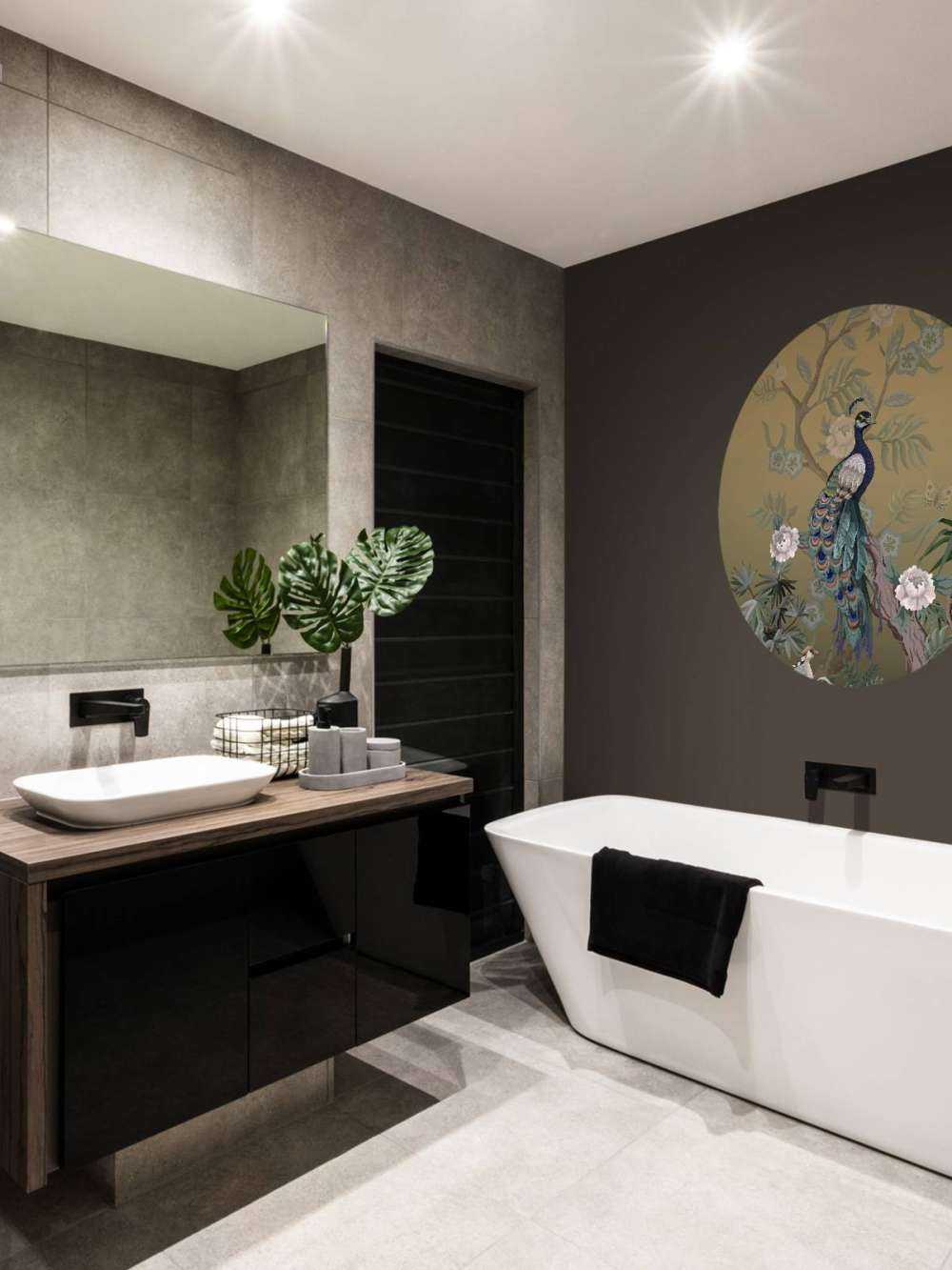 Påfugle og Pæoner - Guld