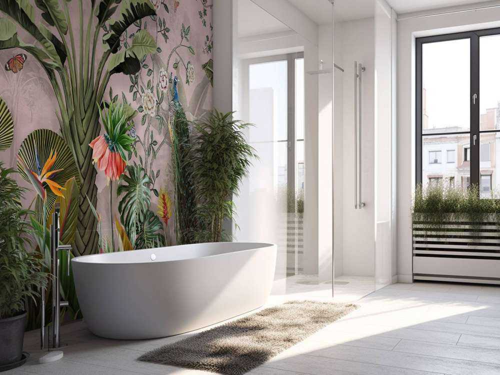 Påfugl i Tropisk Skønhed