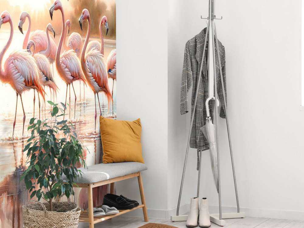 Serene Flamingo Sunrise