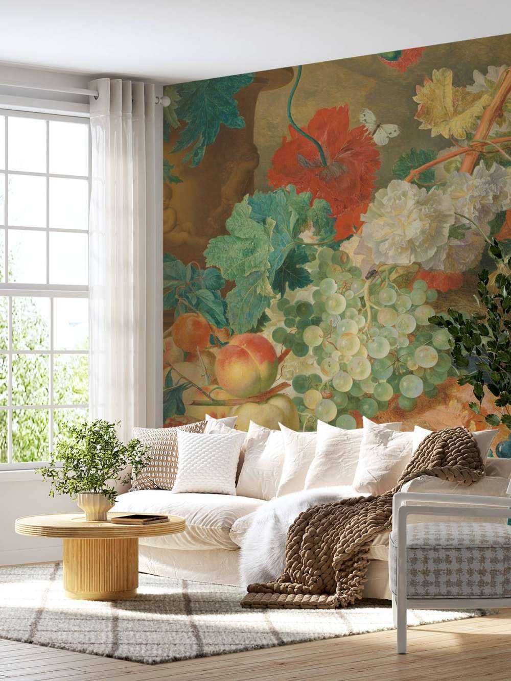 Stilleven met bloemen en vruchten, Jan van Huysum