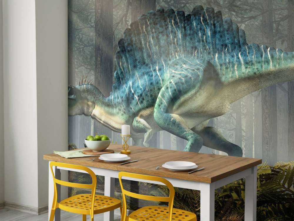 Spinosaur i en skov