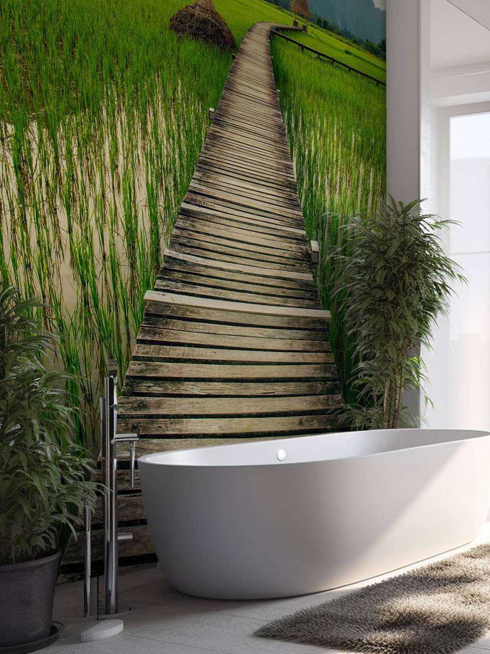 tretillatelse gjennom et risfelt