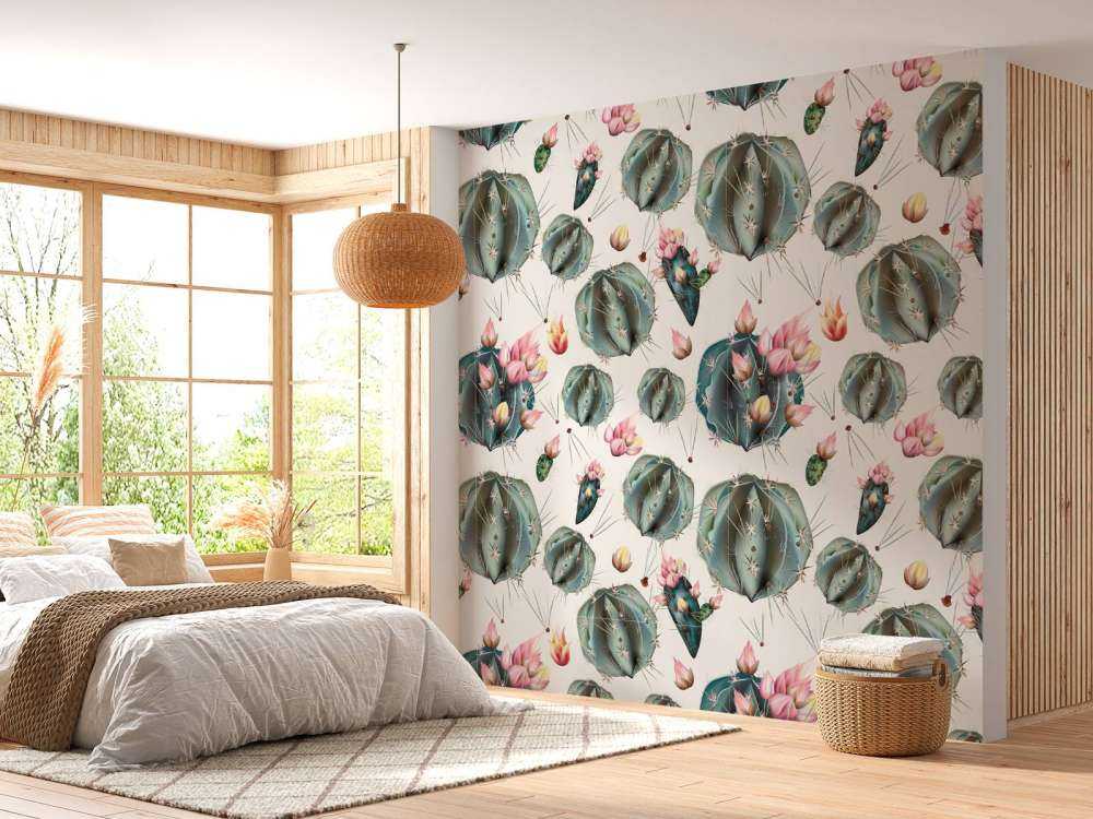 Kaktus med blomster