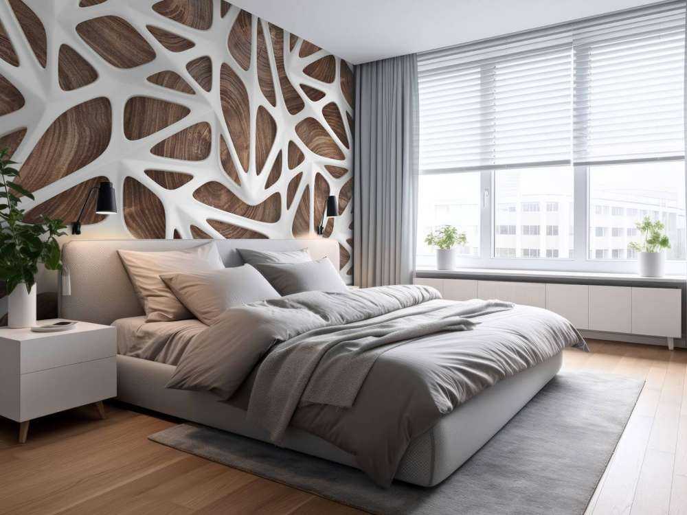 Hvitt mønster på tre