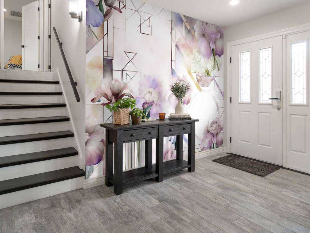 Akvarell Geometri Rosa