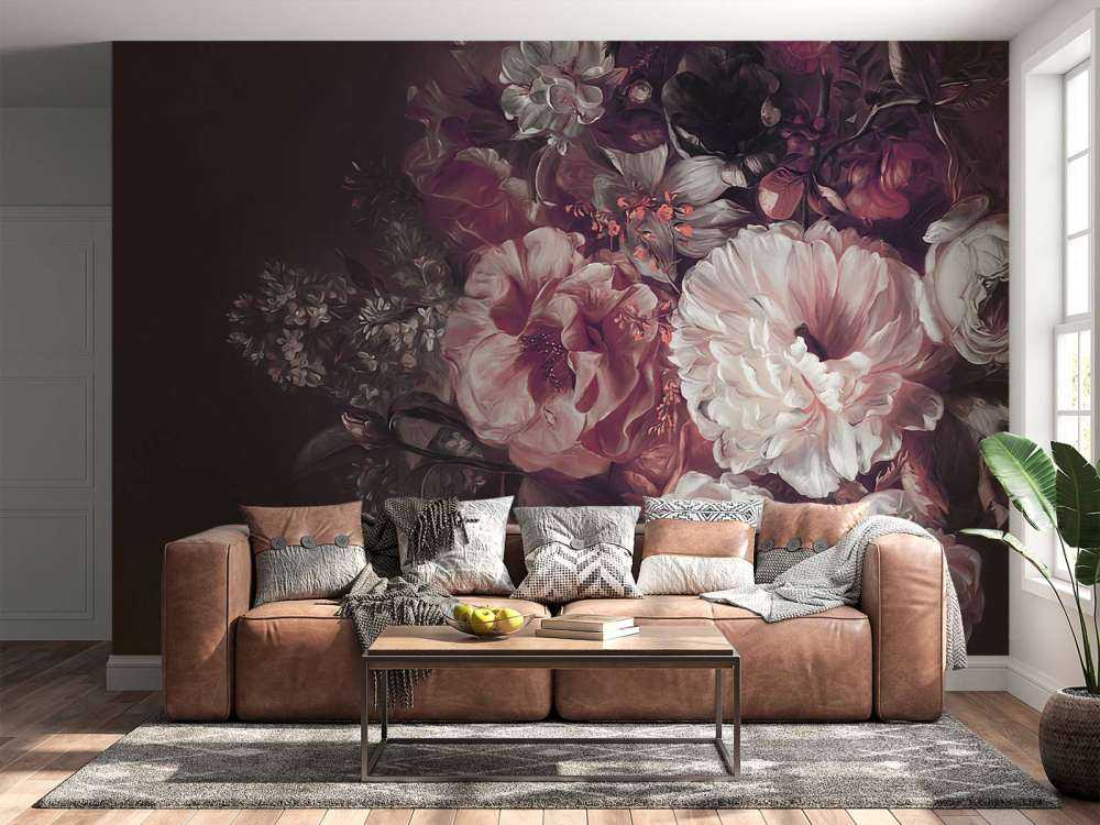 Bukett med lilla rød