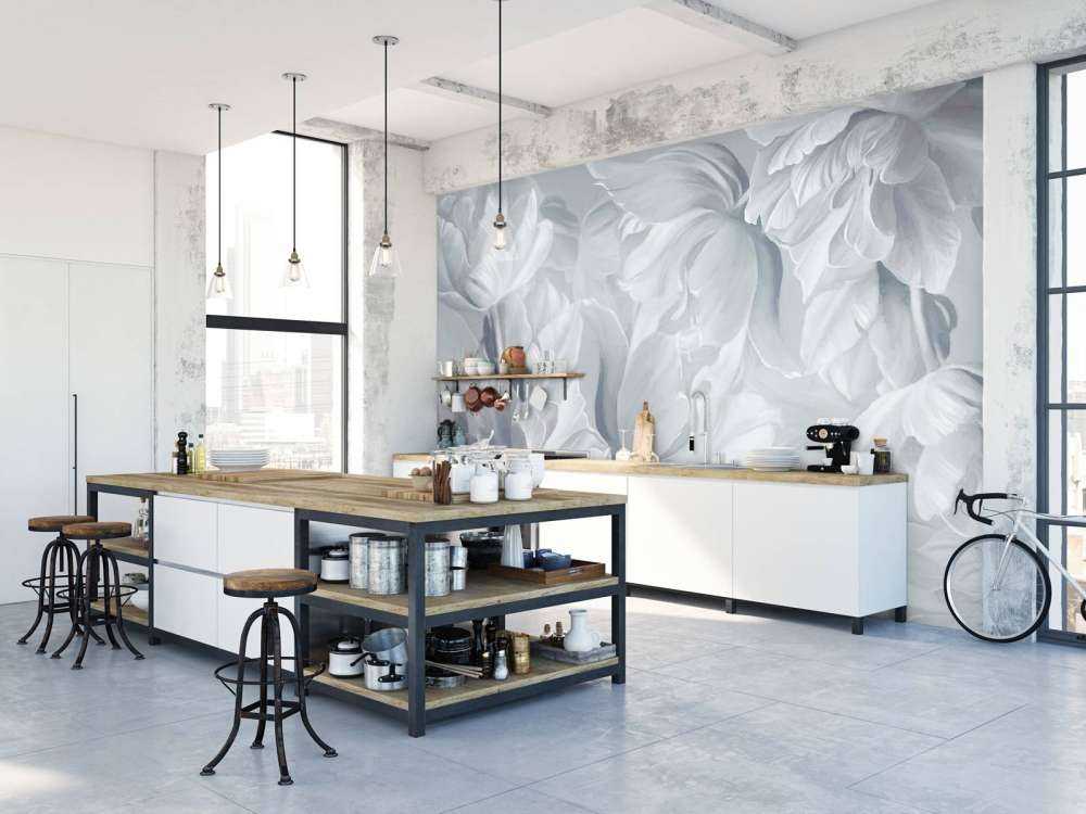 Store hvite tulipaner