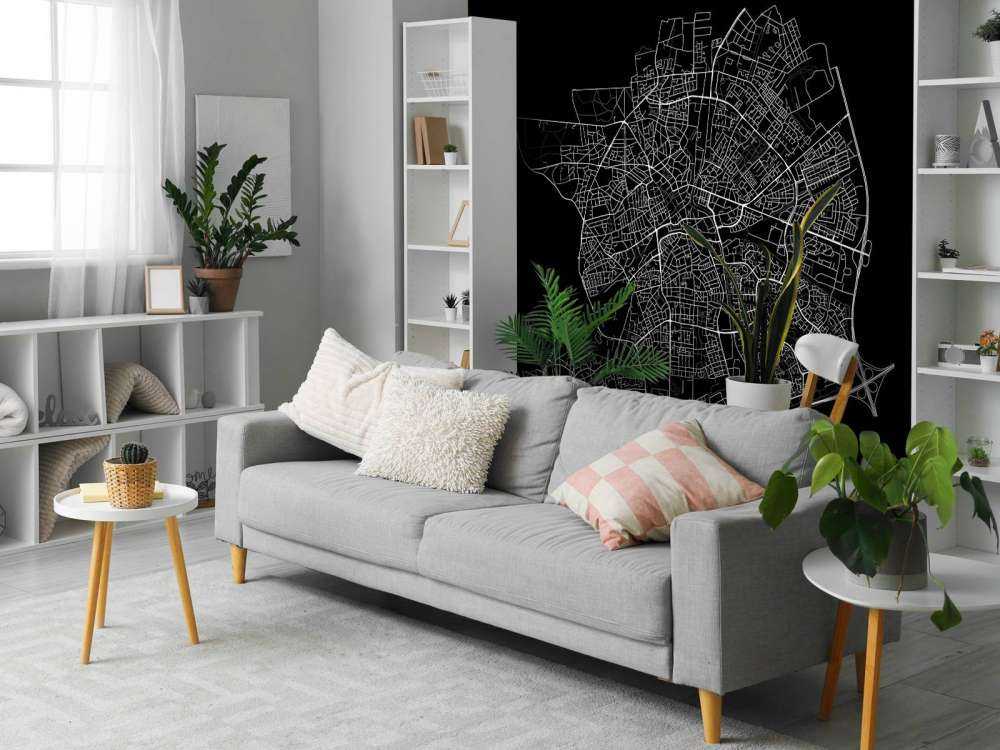 Kart over Apeldoorn, svart