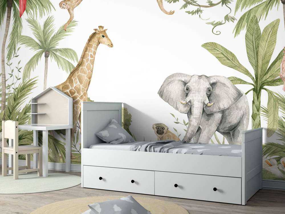 Afrikanske dyr i jungelen