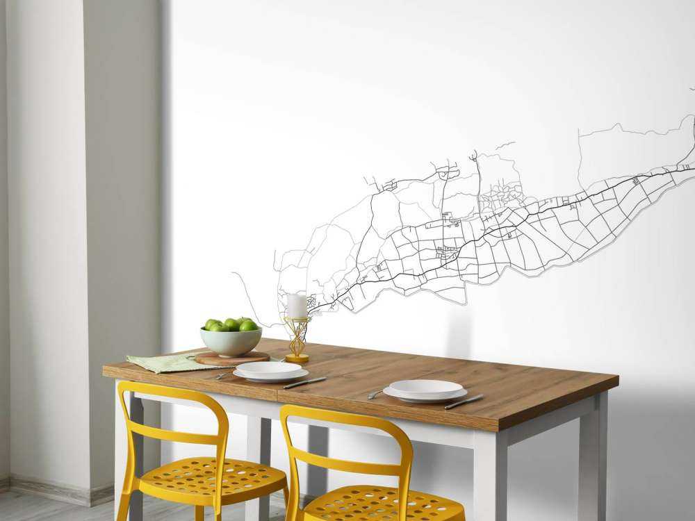 Kart over Terschelling, hvitt