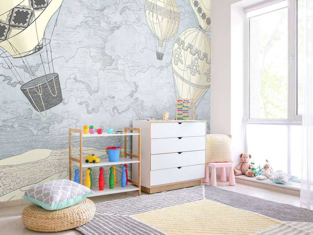 Moderne varmluftsballonger Hvite