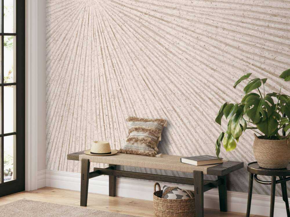 Struktur med sollinjer i lin