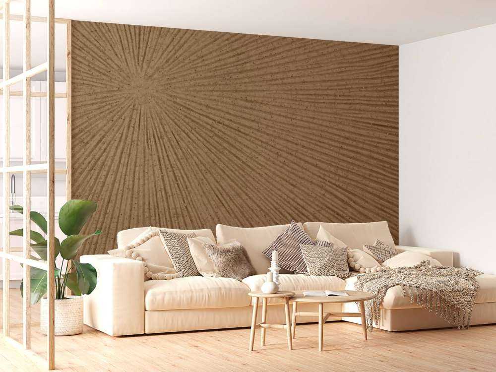 Struktur med sollinjer i gullbrun