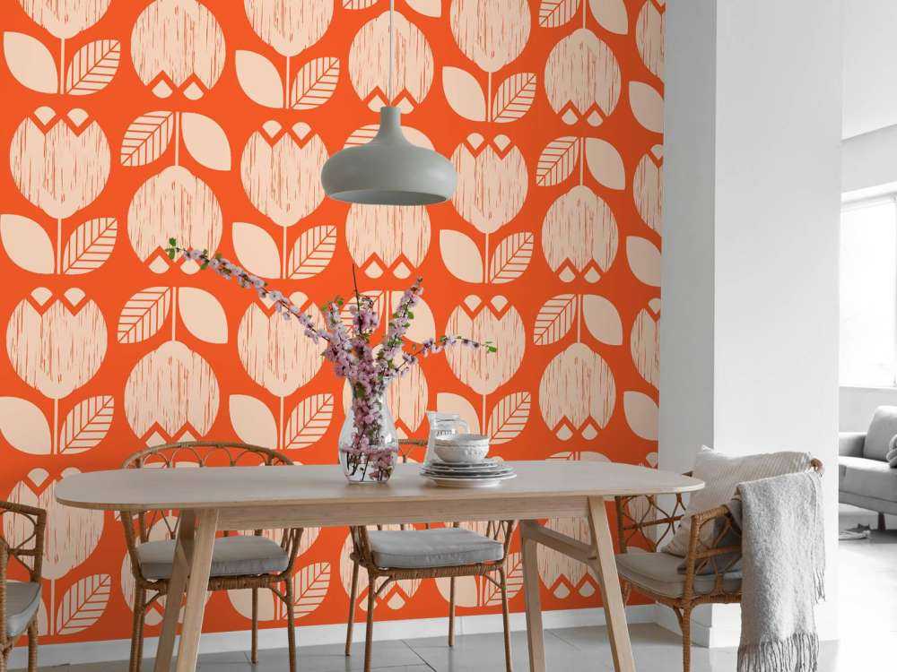 Retro blomstermønster