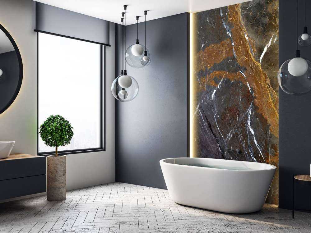 Marmor med vakre linjer