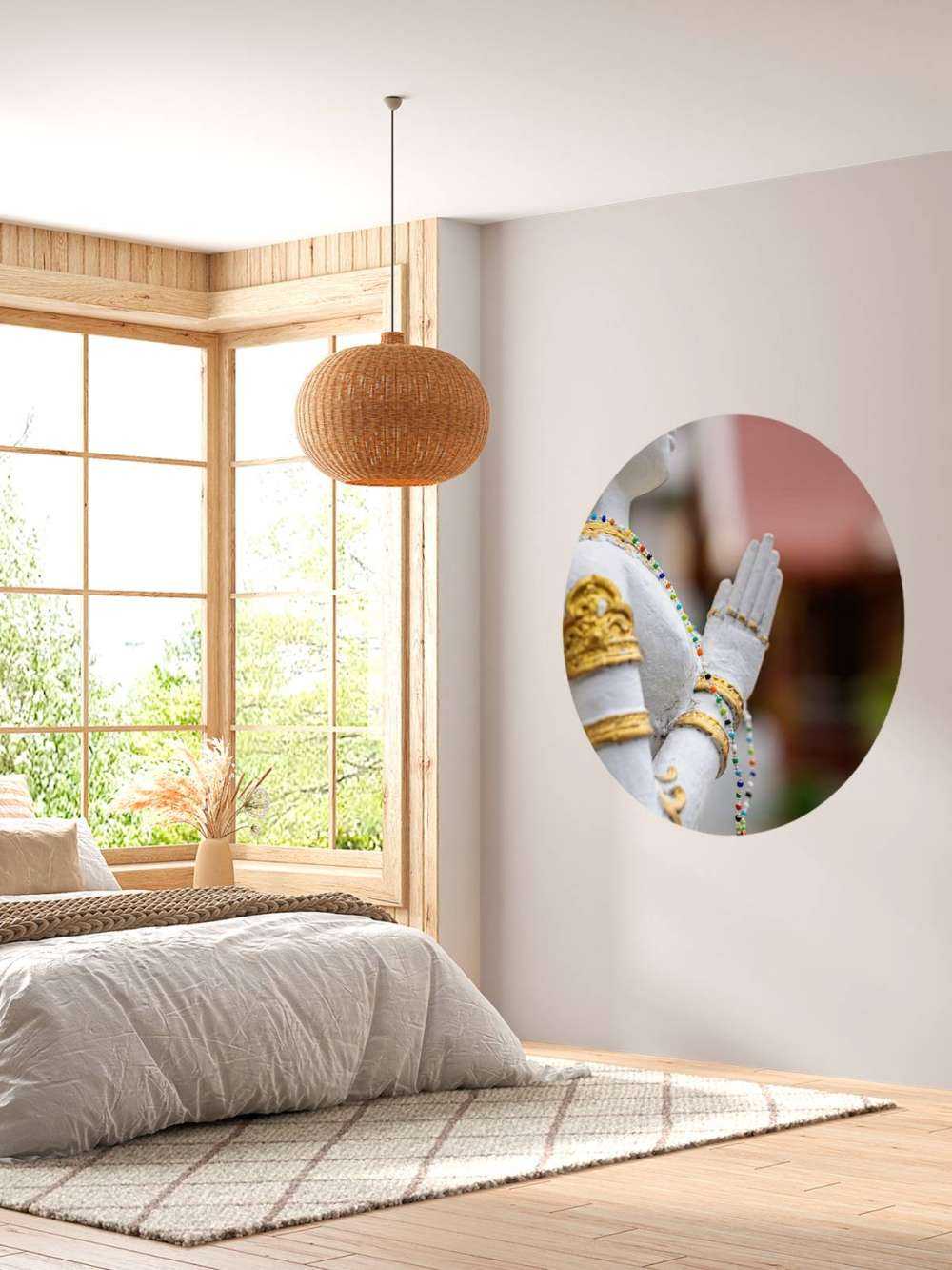 Hvitt og gull Buddha Temple Complex Bangkok (Thailand)