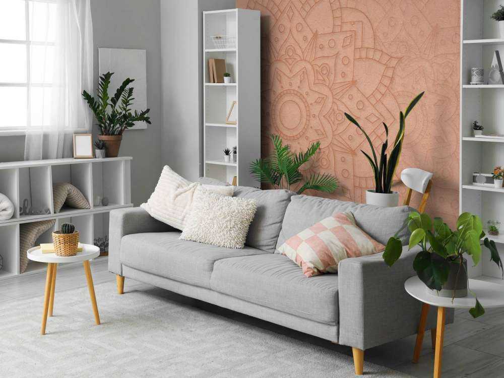 Jordaktig geometrisk blomst