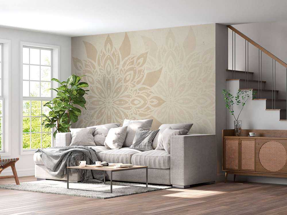 Beige Mandala Dobbeltrom