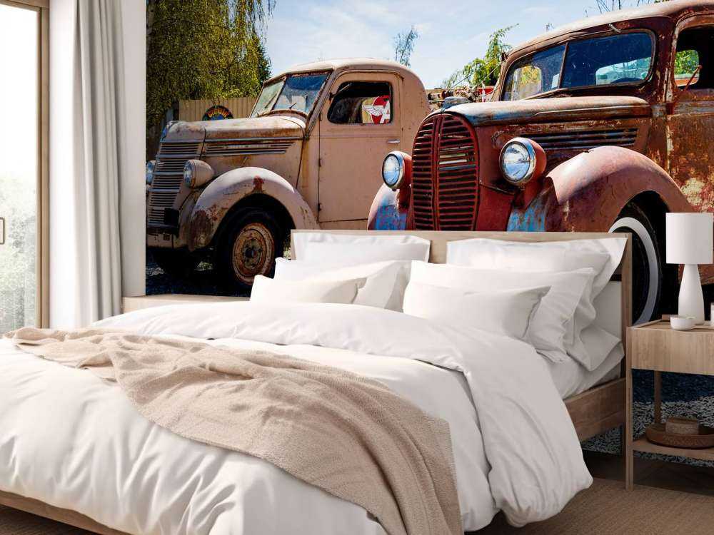 Rustne gamle lastebiler