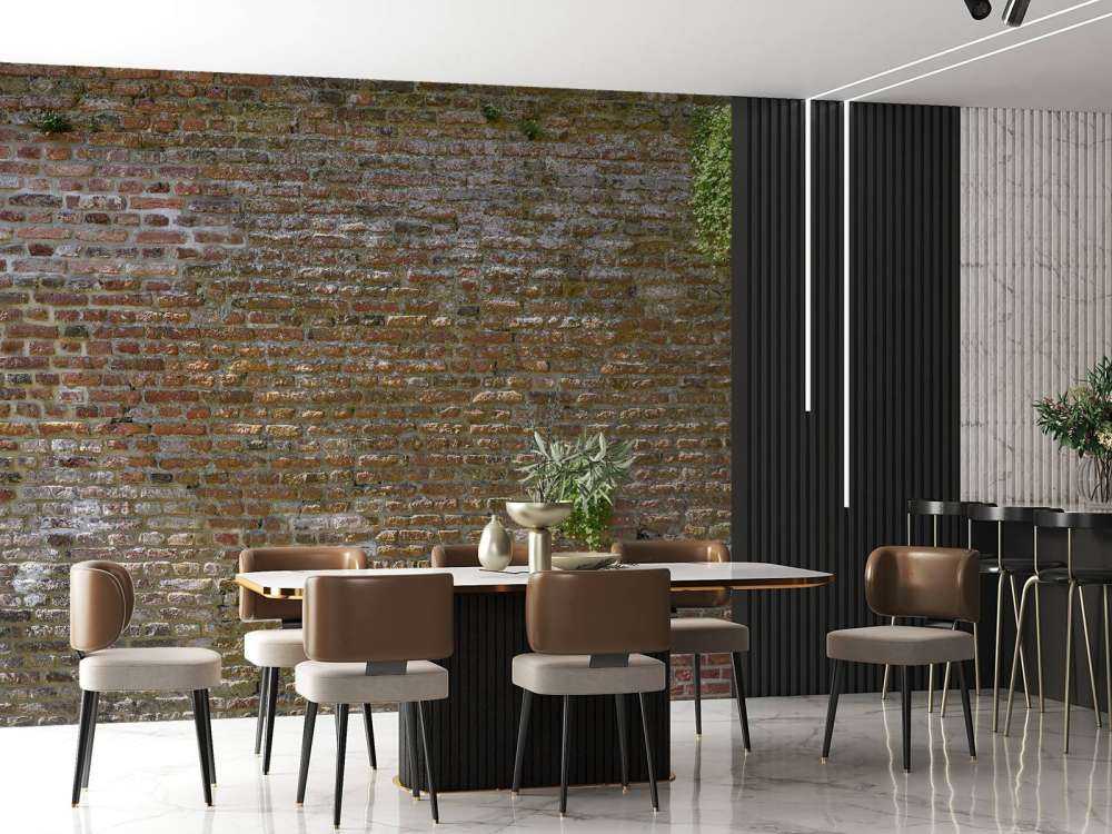 Gammel steinmur med planter