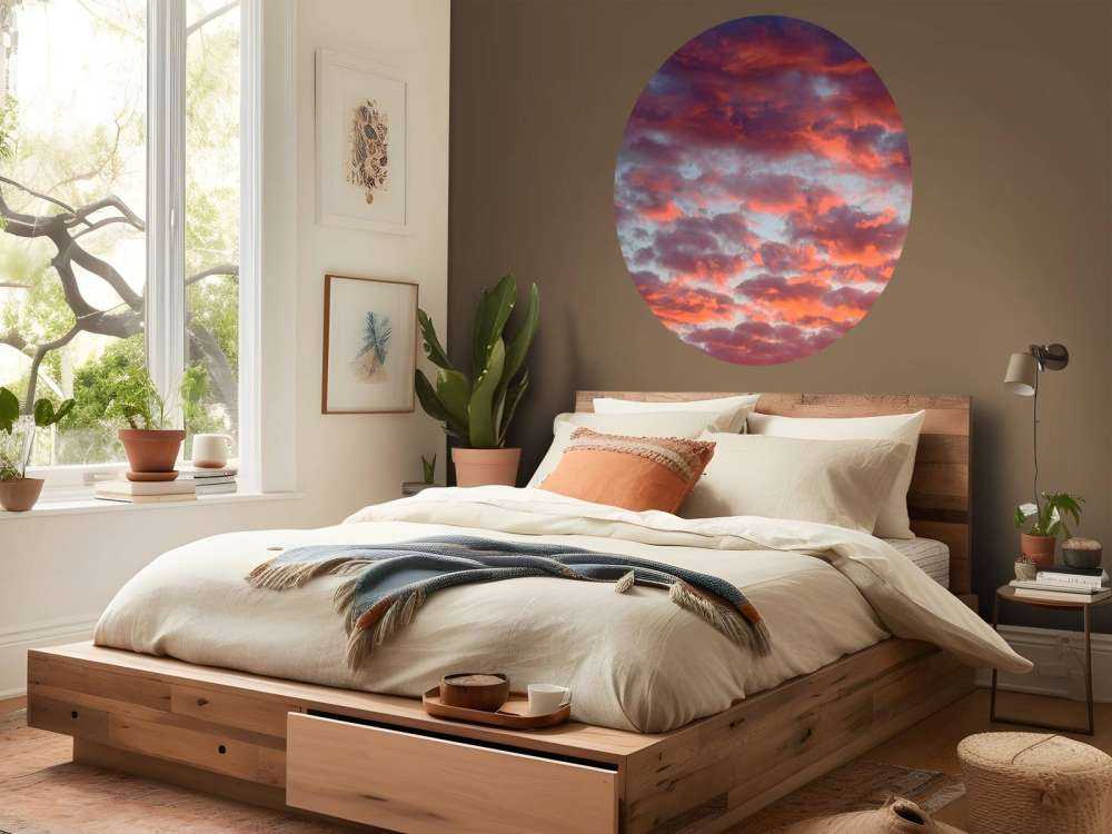 solnedgang på himmelen