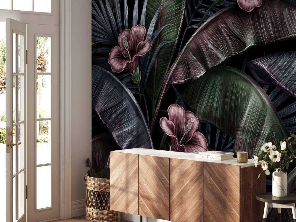 Tropisk hibiscus mønster