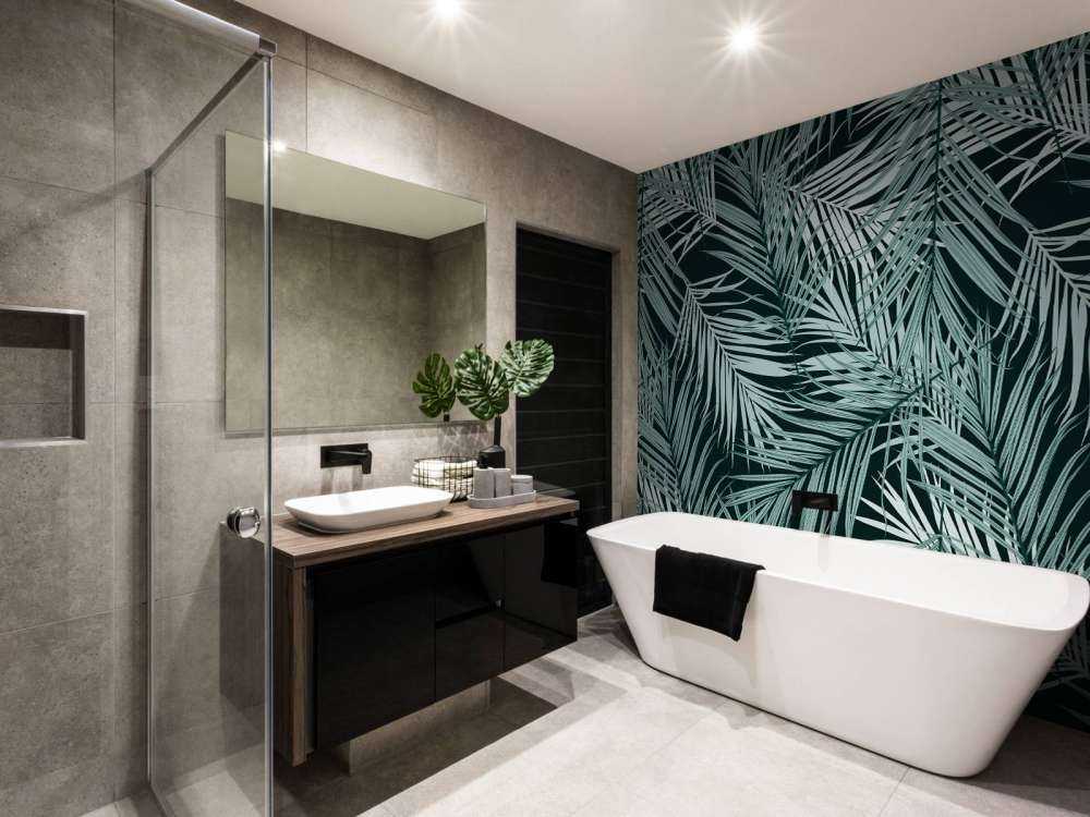 Tropiske blade sort baggrund