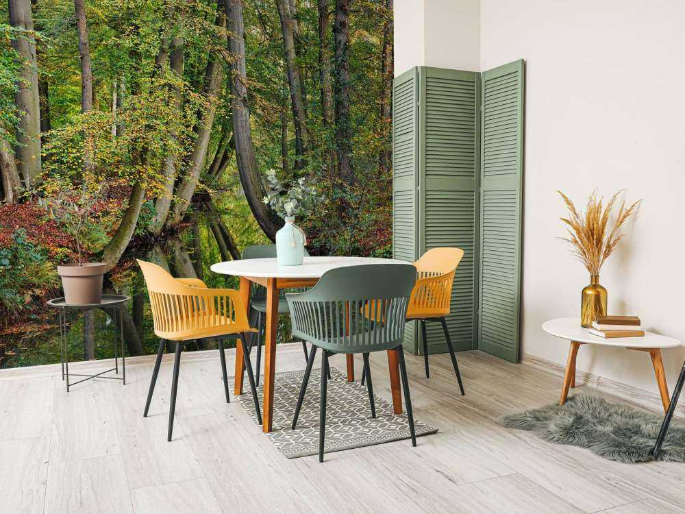 Refleksion af bøjede træer