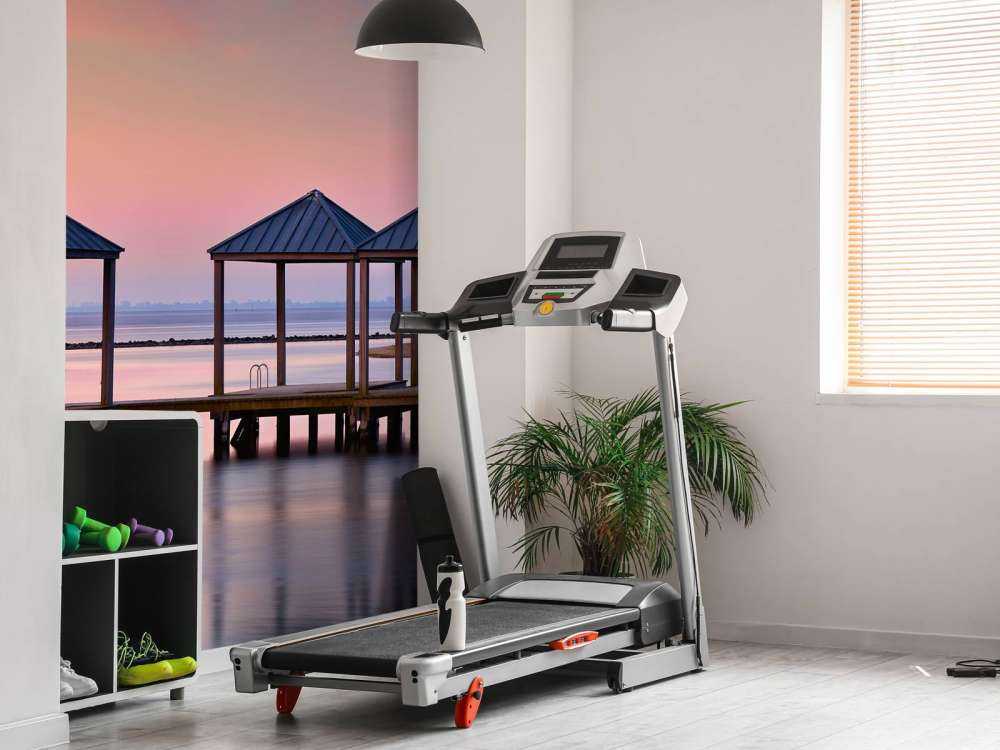 Svømning af anløbsbro ved solopgang