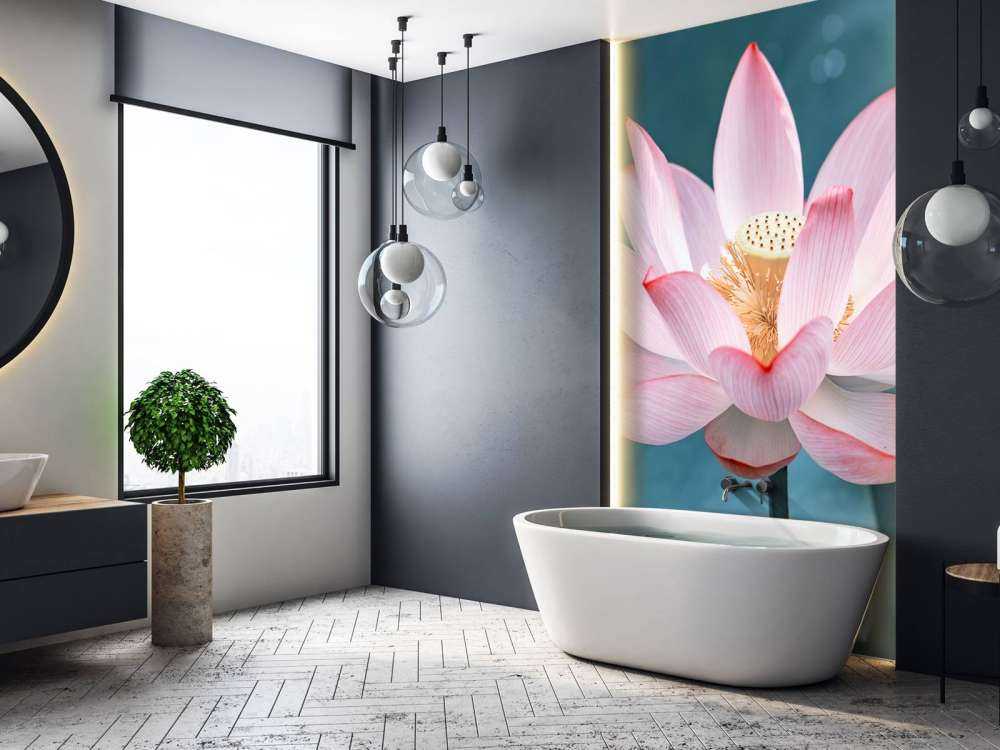 Nærbillede af lotusblomst
