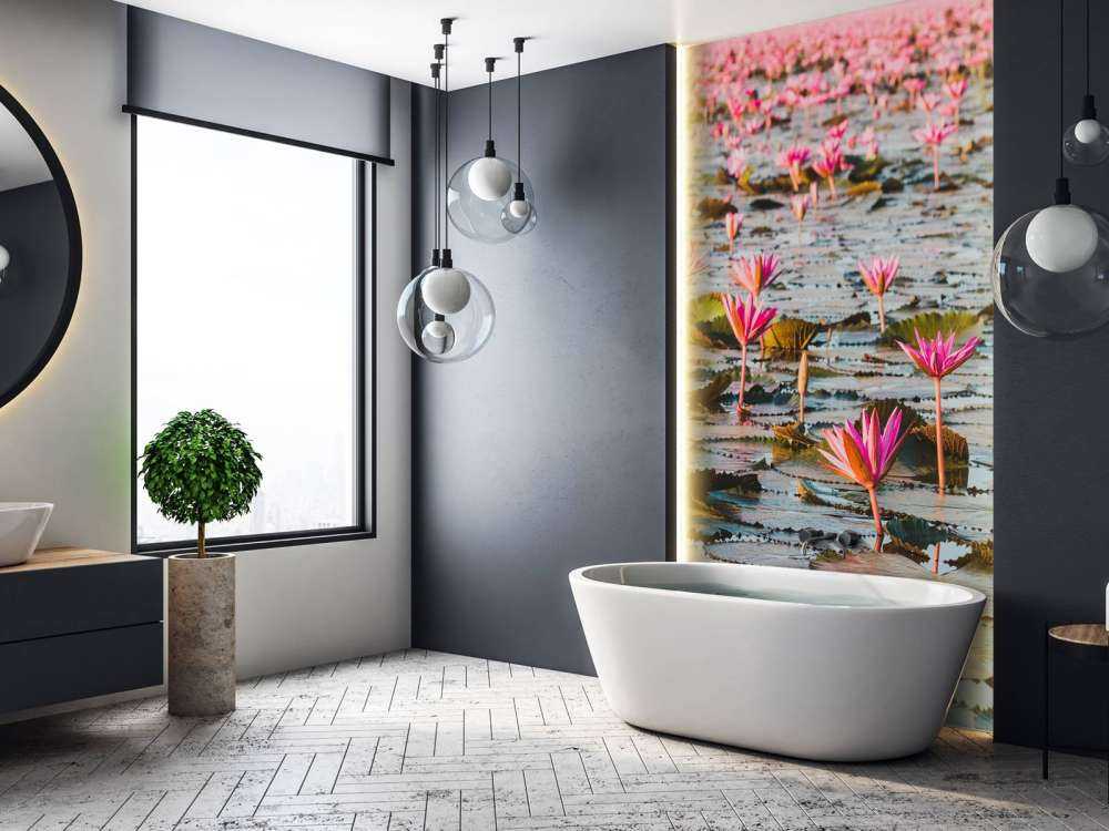 Hav af lotusblomster