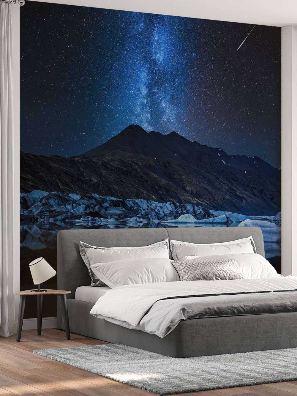 Mælkevejen nær en gletsjer