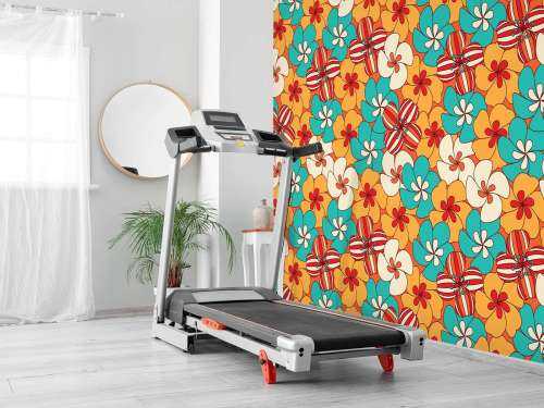 Farverige vintage blomster