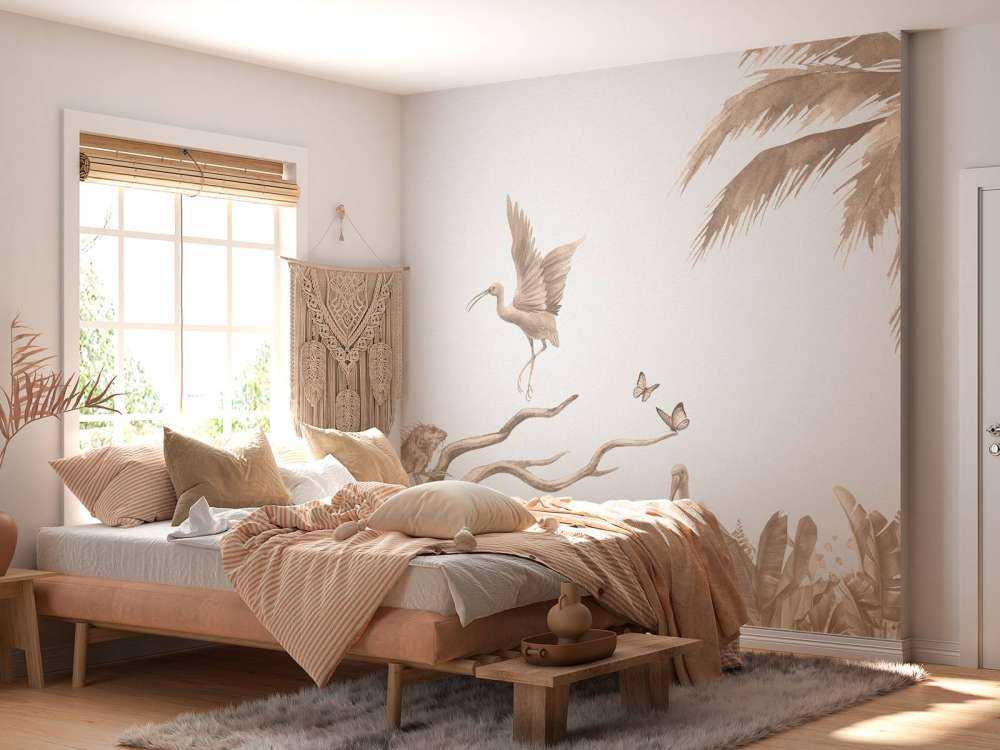 Gren med jungledyr i taupe