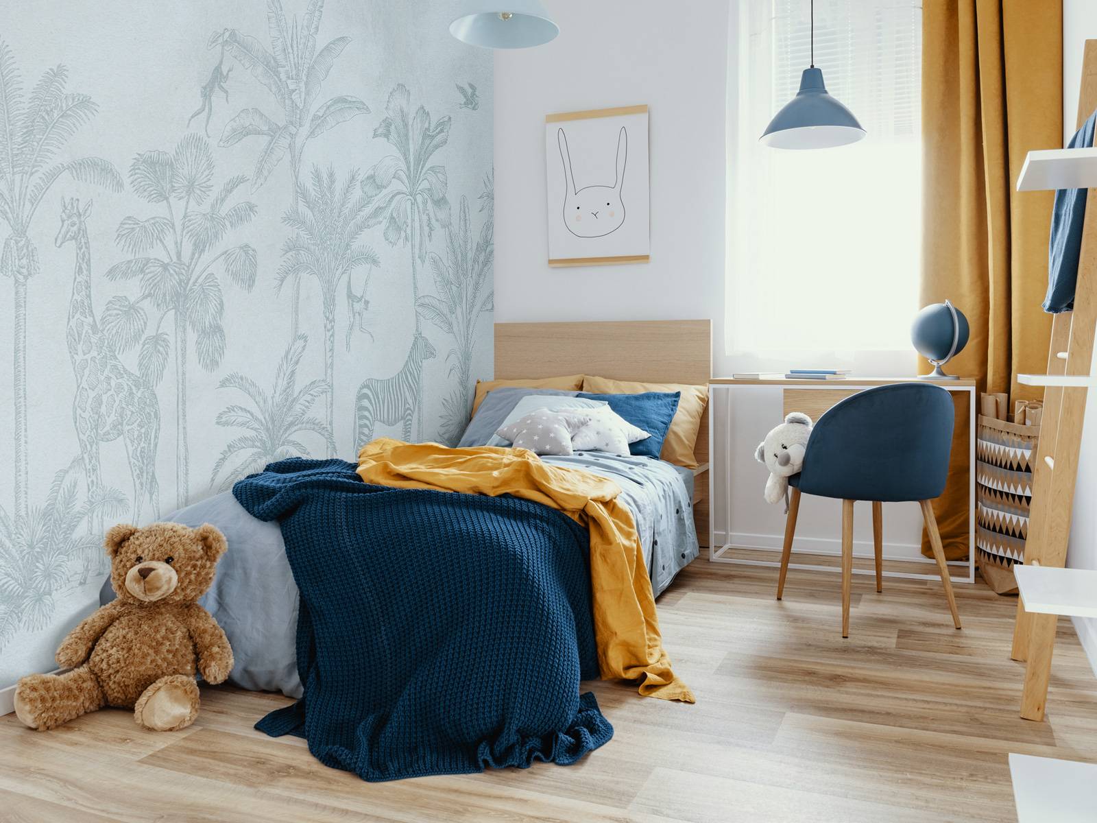 Tropisk dyr jungle blå