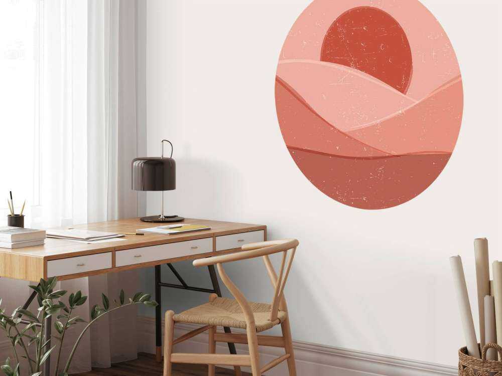 Røde bølger foran solen