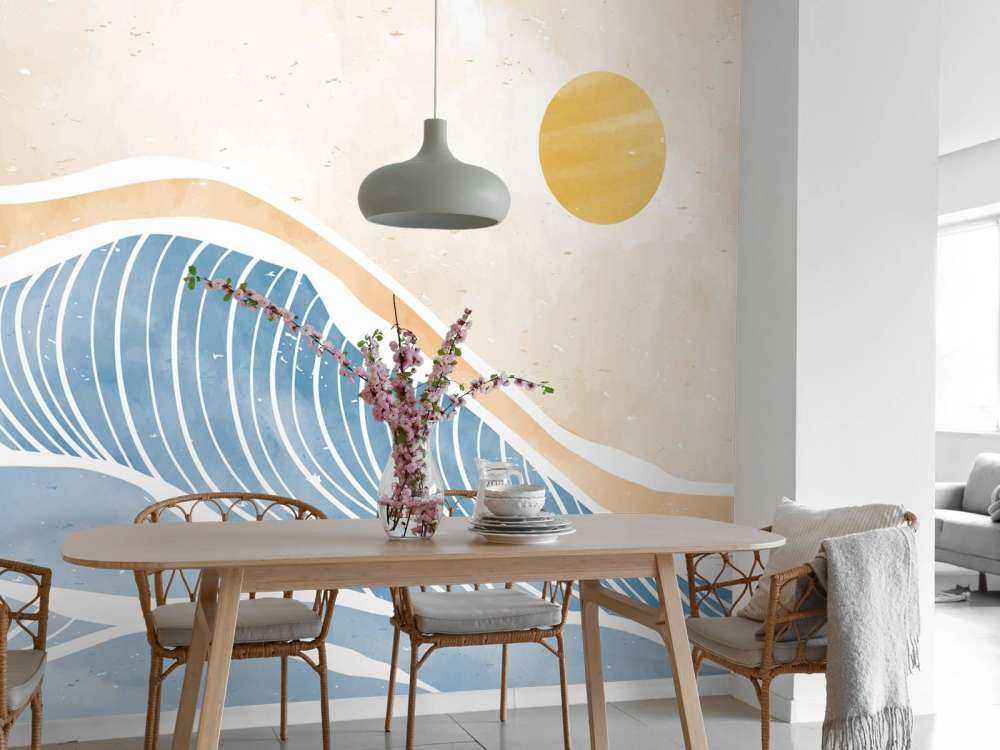 Blå bølger til solen