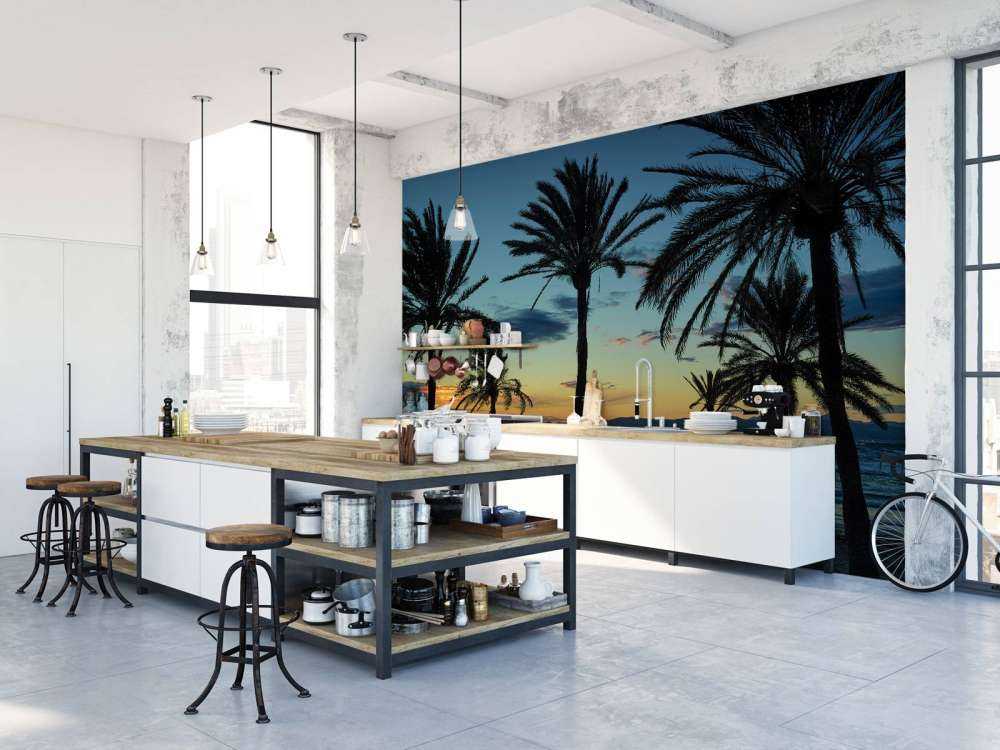 Palmer ved solnedgang