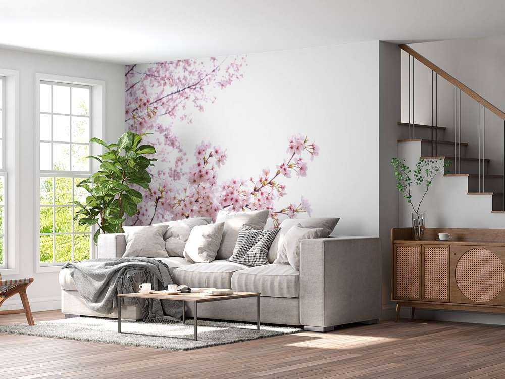 Lyserøde blomstergrene