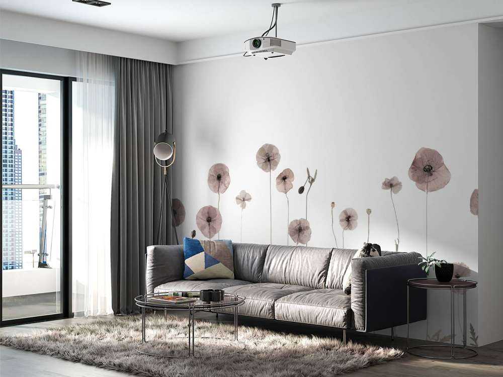 Vallmo blomma fält vintage