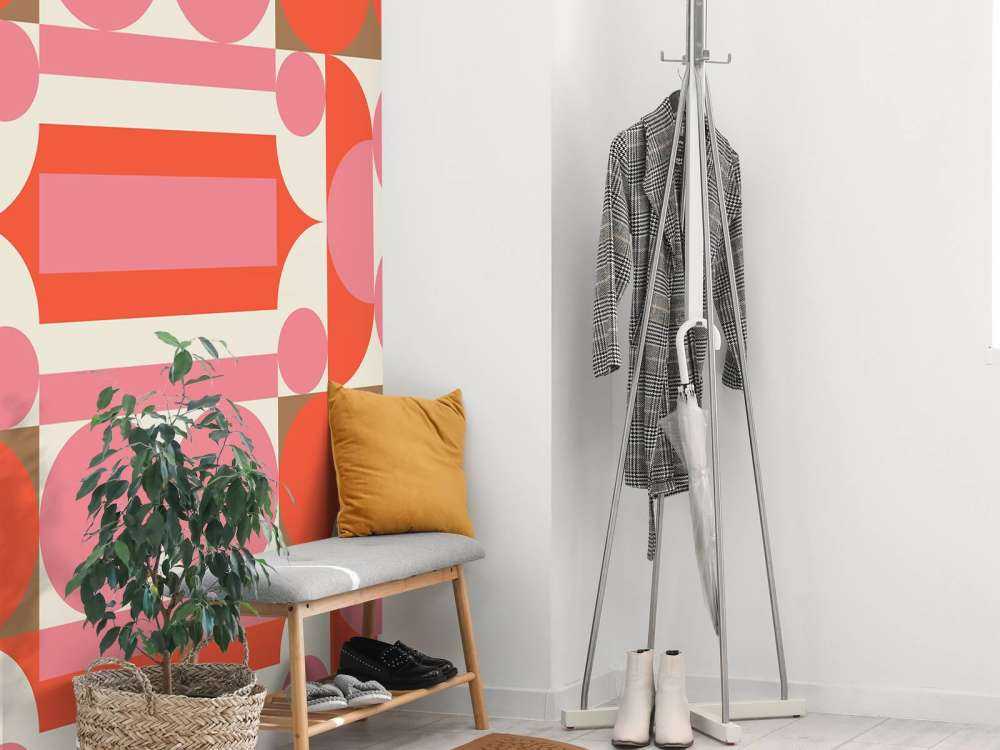 Pastellfärgade former