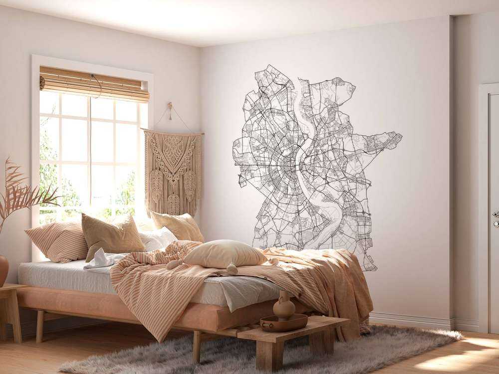 Karta över Köln, vit