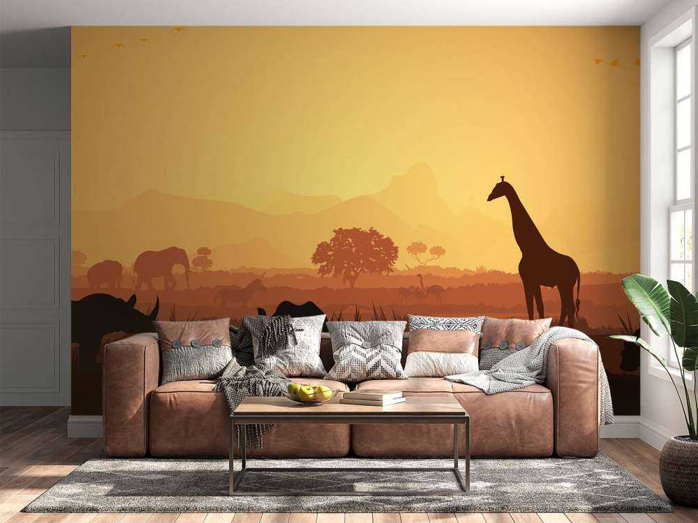 Vilda djur på savannen