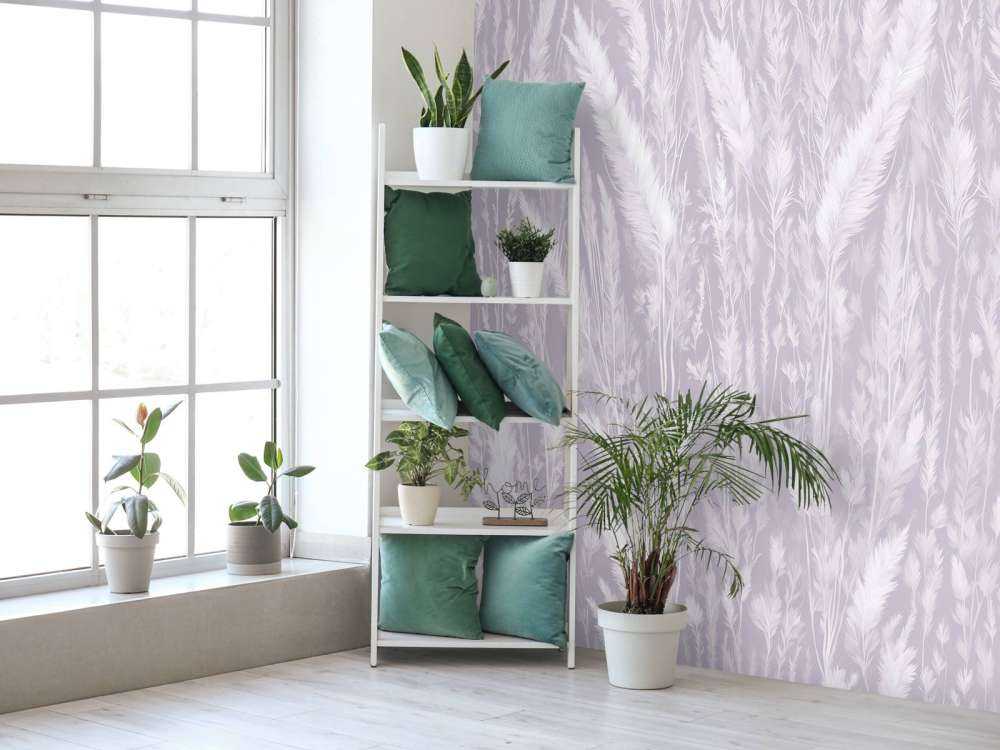 Vägg av fältgräs - lila