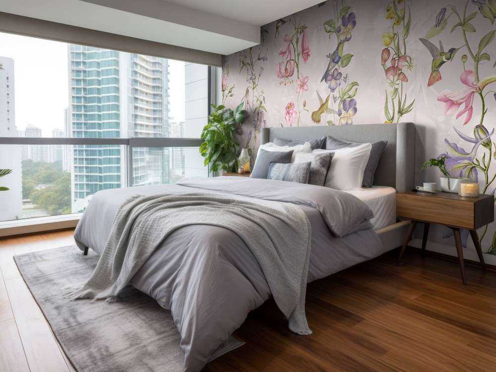 Vädd och trädgårdsblommor rosa