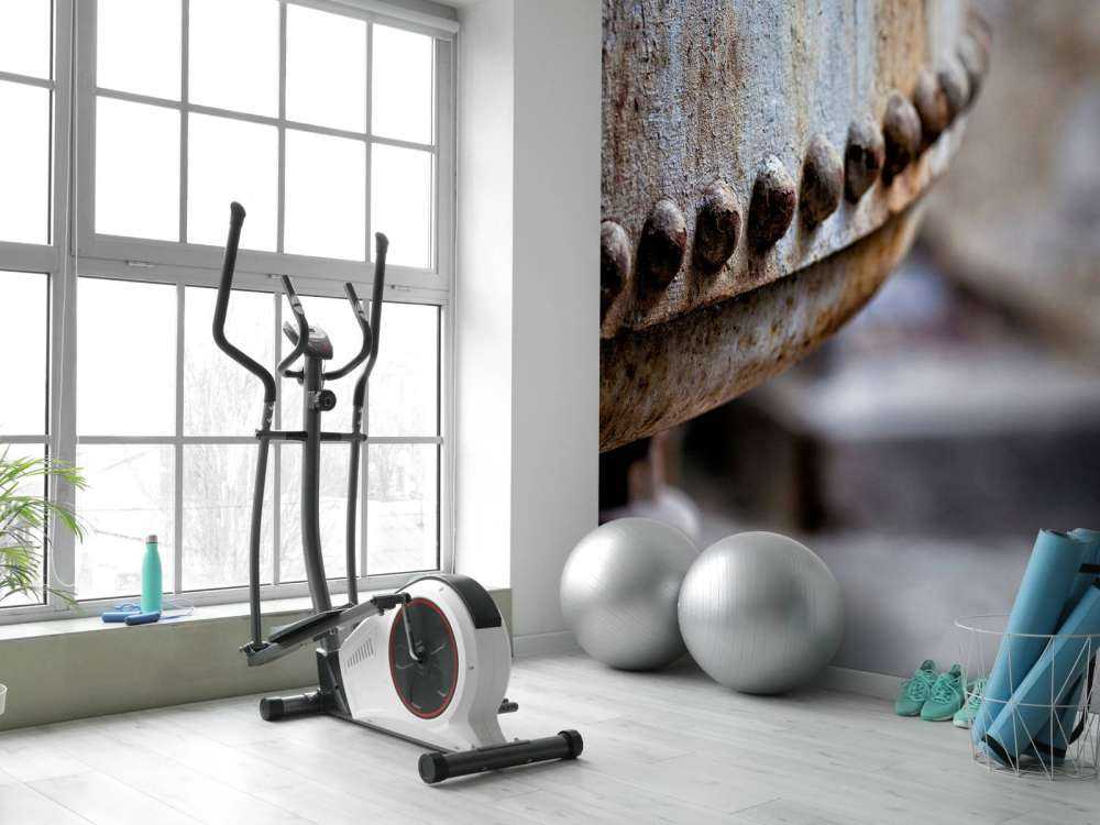 Detalj av en rostig ångpanna