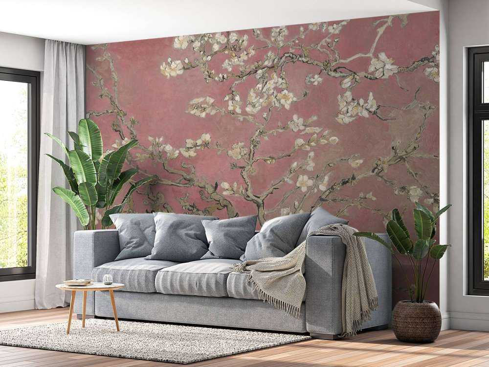 Färgglada mandelblommor